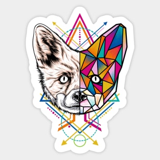 Geometric Fox Sticker